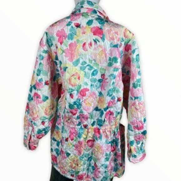 Chanel Quilted Coat with CC and Floral Pattern - Picture 1 of 4